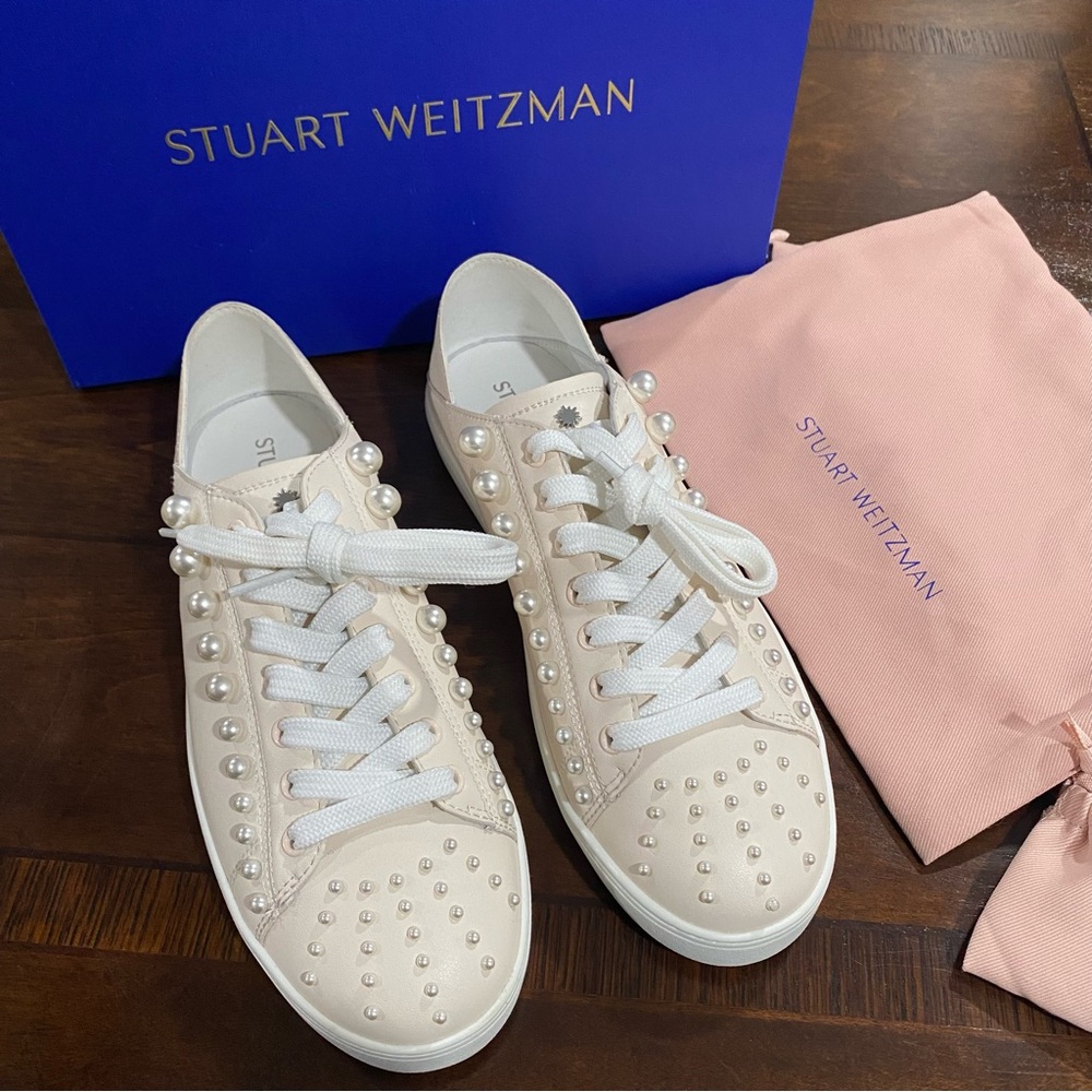 Stuart Weitzman Womens Goldie Shine Convertible Casual and Fashion Sneakers 9B